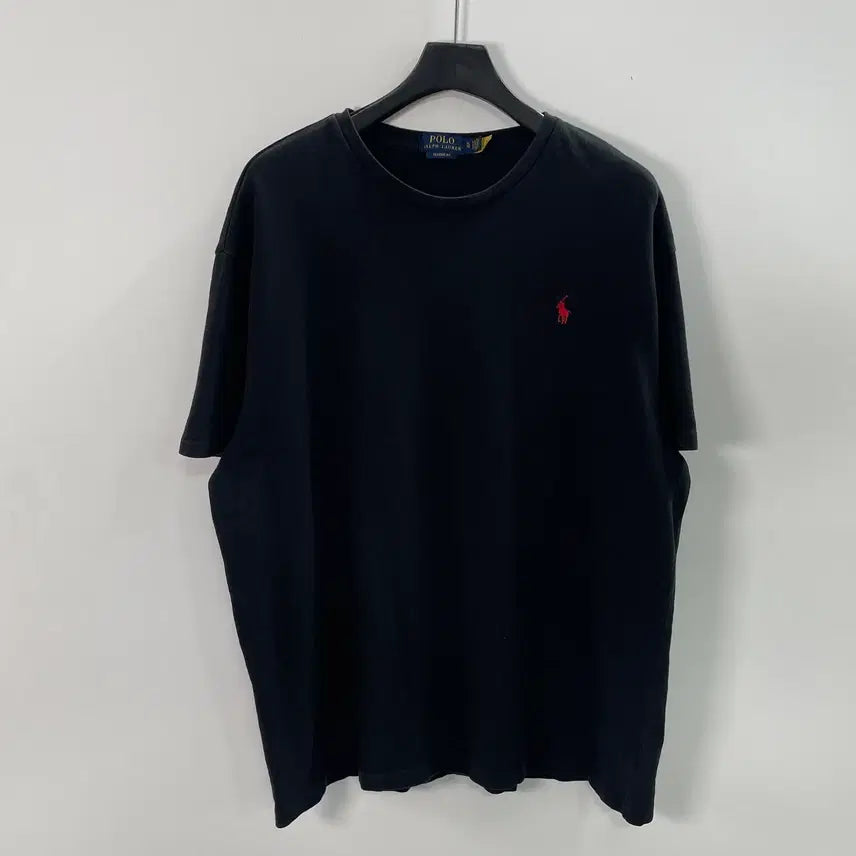 [BUNJANG] Polo Ralph Lauren Heavyweight Black T-Shirt / 폴로 랄프로렌 헤비웨이트 블랙 반팔티  (on.1568)