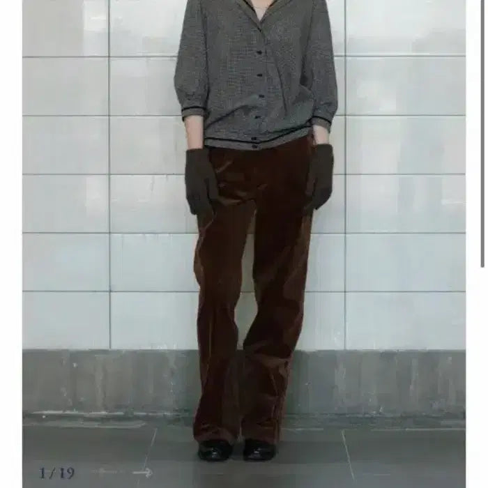 [BUNJANG] VIA PLANAIN Sailor Check Blouse / 비아플레인 세일러 체크 블라우스