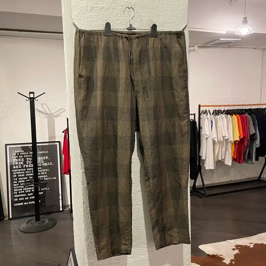 [BUNJANG] Comoli Oversized Check Trousers / 코모리 오버사이즈 체크팬츠