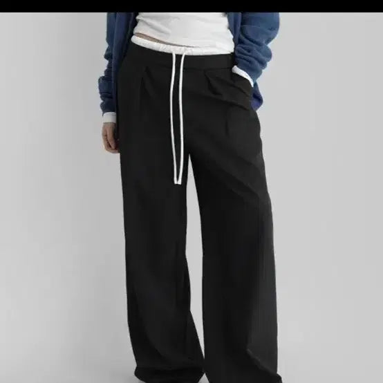 [BUNJANG] Manique Pleated Wide Slacks / 매니크 포에더 핀턱 와이드 슬랙스