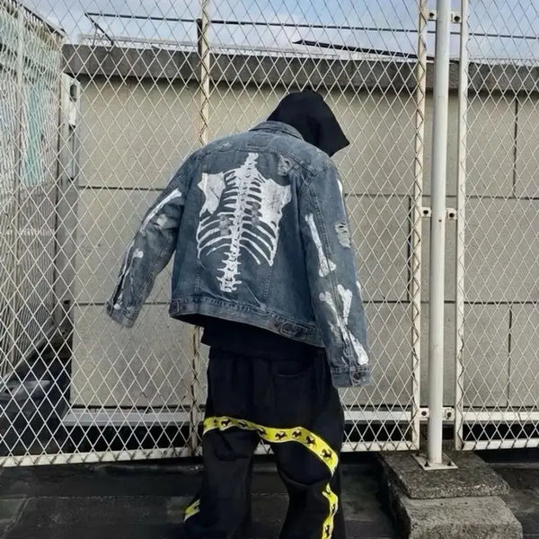 [BUNJANG] Custom Painted Levi's 72334 Denim Jacket / 본페인팅 커스텀 리바이스 72334 데님자켓