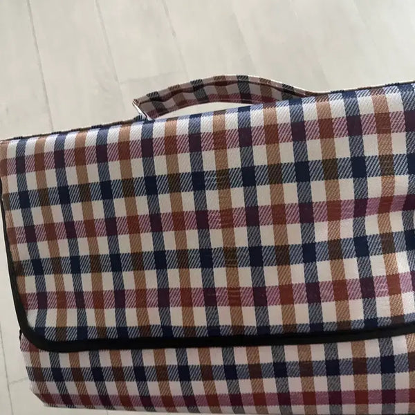 [BUNJANG] Checkered Picnic Mat Bag / 돗자리 가방 체크 패턴