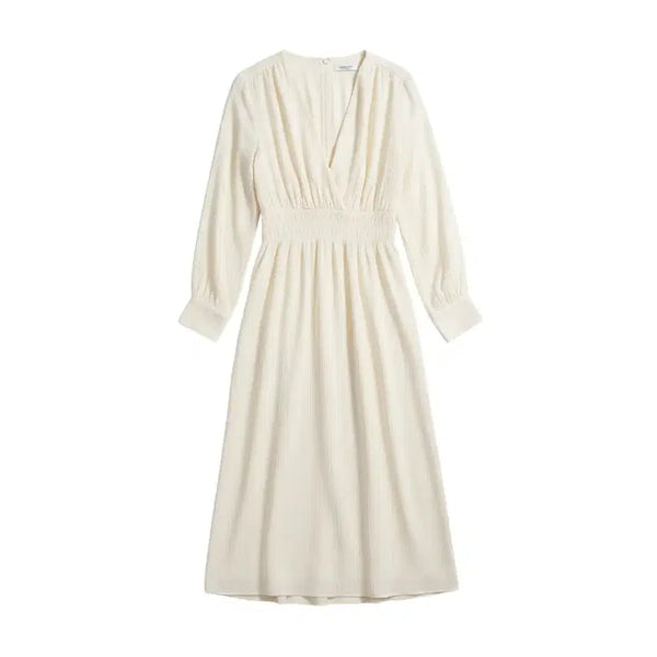[BUNJANG] Black Label Pleated V-Neck Dress IV / 여성F/ 블랙라벨 플리츠 브이넥원피스IV