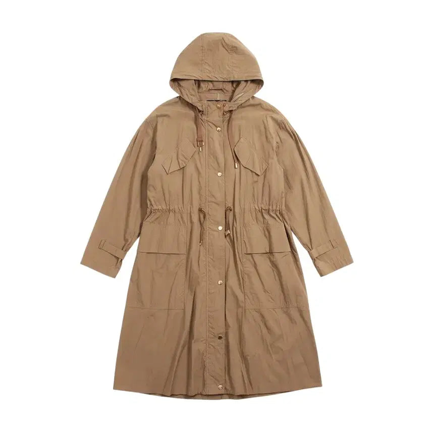[BUNJANG] Songzio Nylon Hooded Jumper - Women's Size 66 / 여성66/ 송지오 나일론 롱 후드점퍼BG