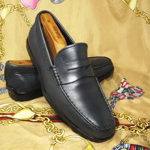 [BUNJANG] Tod's Men's Patina Calfskin U-Tip Penny Loafers (Size 5) / 이태리명품 토즈 약한 파티나제법 카프스킨 U팁 페니로퍼 245