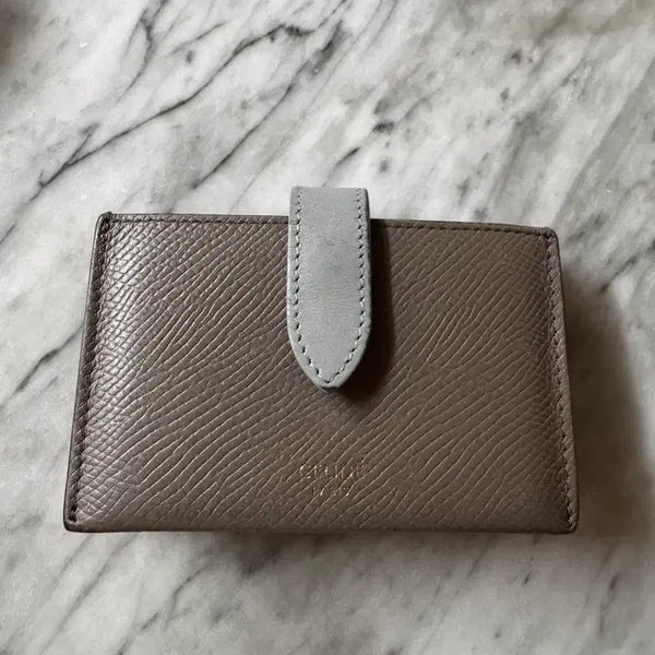 [BUNJANG] Celine Accordion Card Holder Grey Mint / 셀린느 아코디언 카드 홀더 그레이민트