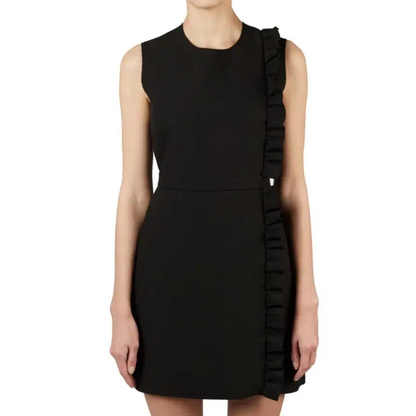 [BUNJANG] MSGM Black Ruffle Dress Size 40 (Fits 55) / 정품*MSGM 블랙 러플 원피스 사이즈40(보통55착용)