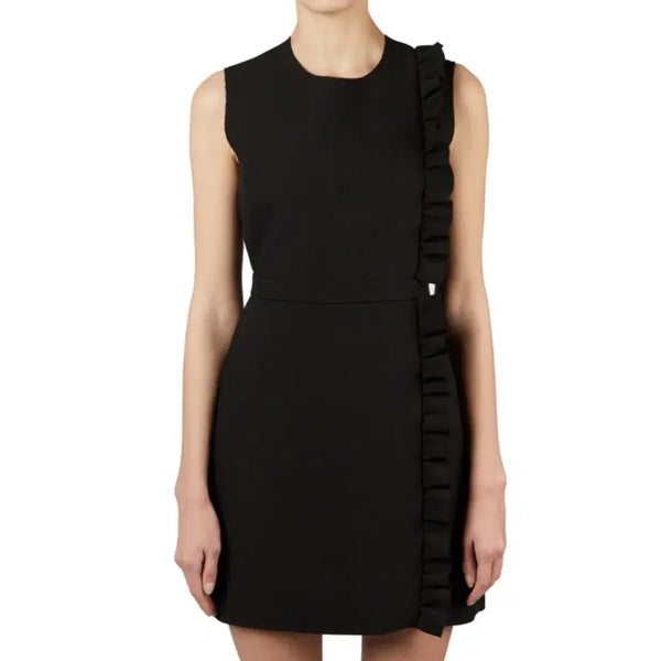 [BUNJANG] MSGM Black Ruffle Dress Size 40 (Fits 55) / 정품*MSGM 블랙 러플 원피스 사이즈40(보통55착용)