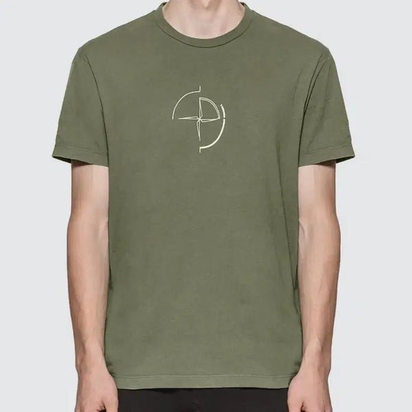 [BUNJANG] Stone Island Data Scan Logo T-Shirt Olive / 스톤아일랜드 STONE ISLAND 데이터 스캔로고 티셔츠