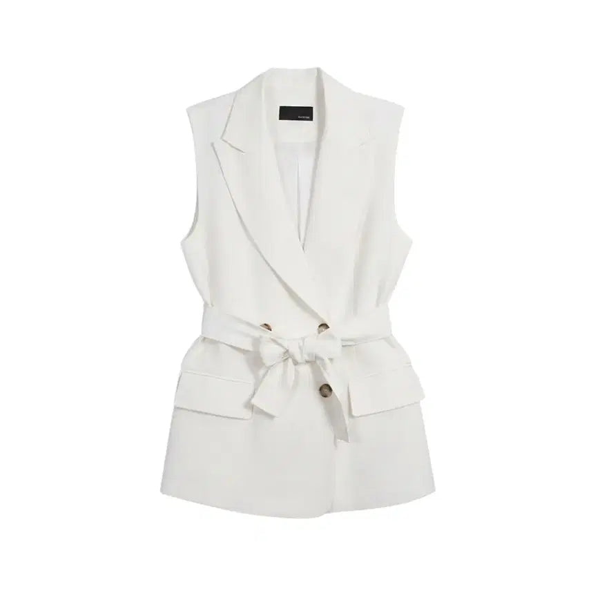 [BUNJANG] BOHEME Belted Vest / 여성F/ BOHEME 벨티드 베스트 조끼WH
