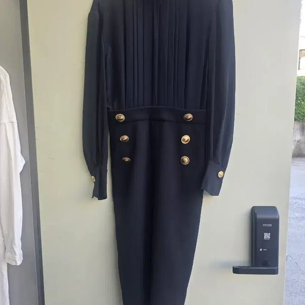 [BUNJANG] MICHAA Gold Button Midi Dress / 미샤 금장 원피스