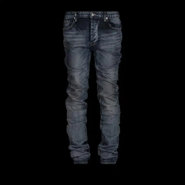 [BUNJANG] Undermycar Slim Straight Washed Slub Denim Washed Blue / 언더마이카 슬림 스트레이트 워시드 슬랩데님 워시드블루
