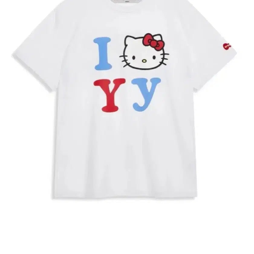 [BUNJANG] Openyy Hello Kitty Short Sleeve T-Shirt White L-XL / 오픈와이와이 헬로키티 반팔 티셔츠 산리오 화이트 L ~XL