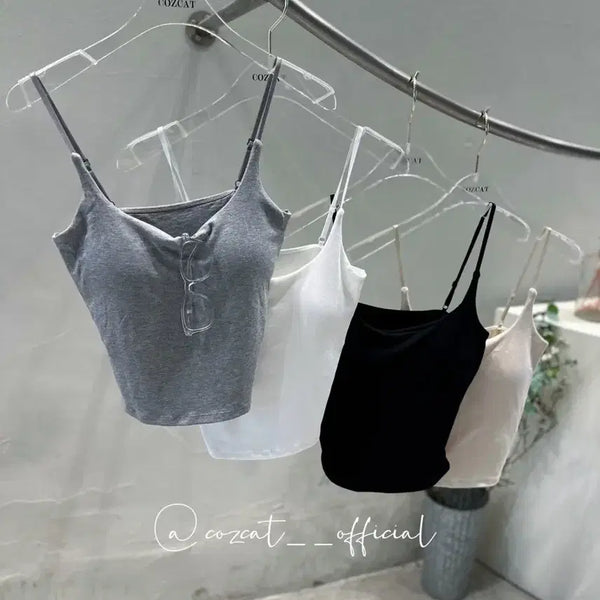 [BUNJANG] Basic Cami Tank Top Set (4 Colors) / 캡나시탑-고퀄