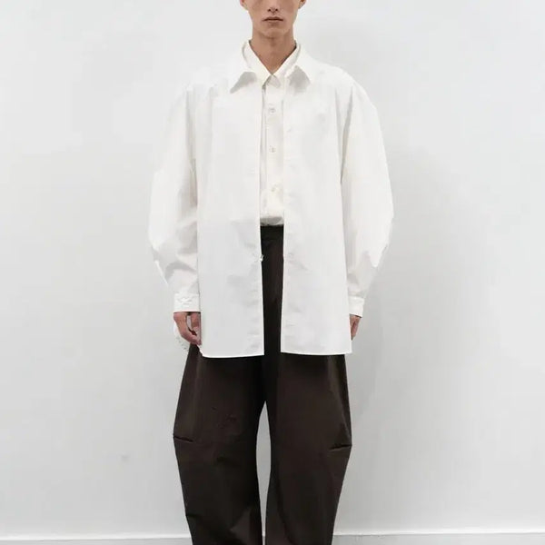[BUNJANG] Amento Curved Zip Pants Brown / 아모멘토 Curved Zip Pants, Brown