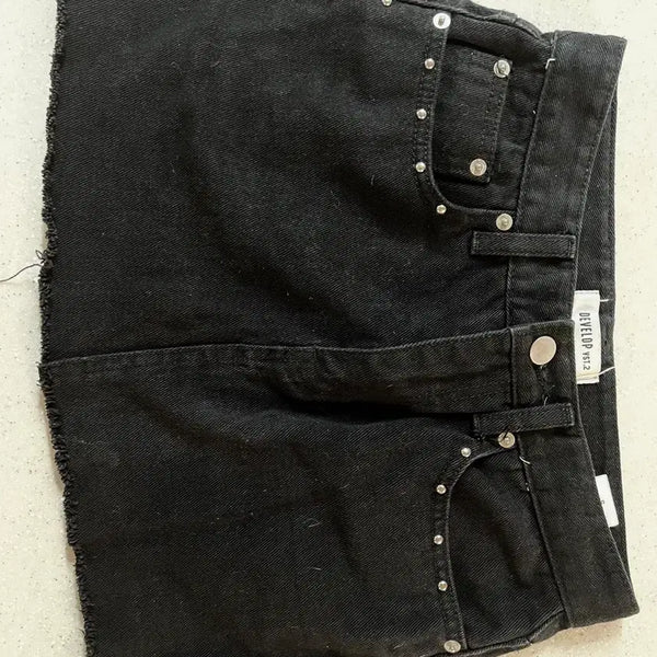 [BUNJANG] Denim Mini Skirt / H라인 치마