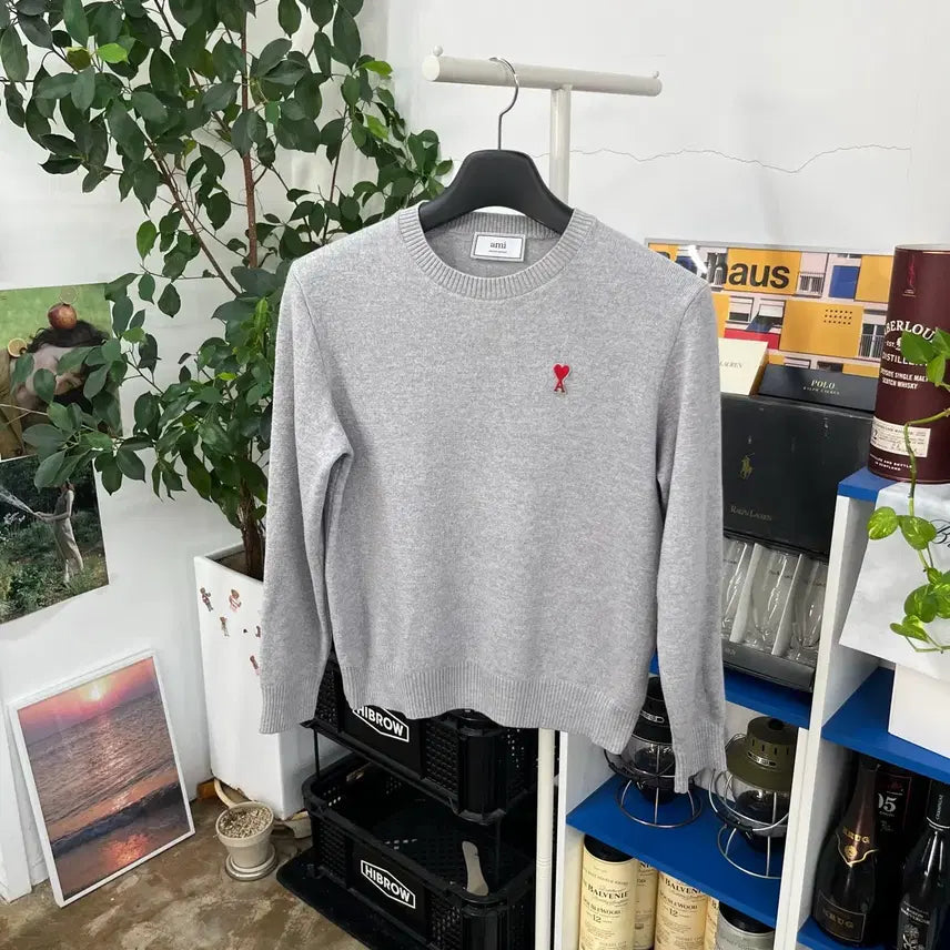 [BUNJANG] AMI Women's Wool Crewneck Knit L / 아미 우먼 울 크루넥 니트 L