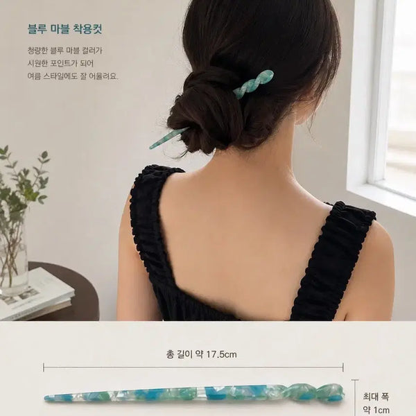 [BUNJANG] Marble Point Hairpin / 새상품) 마블포인트 비녀 3색상
