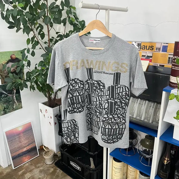 [BUNJANG] Comme des Garçons Perfume Printing Short Sleeve T-Shirt XL / 꼼데가르송 퍼퓸 프린팅 반팔 티셔츠 XL