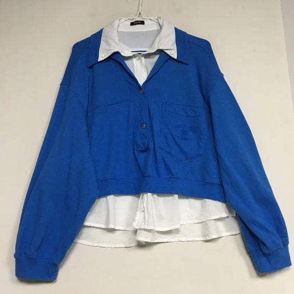 [BUNJANG] System Layered Sweatshirt / SYSTEM 시스템 셔츠 레이어드 맨투맨 55