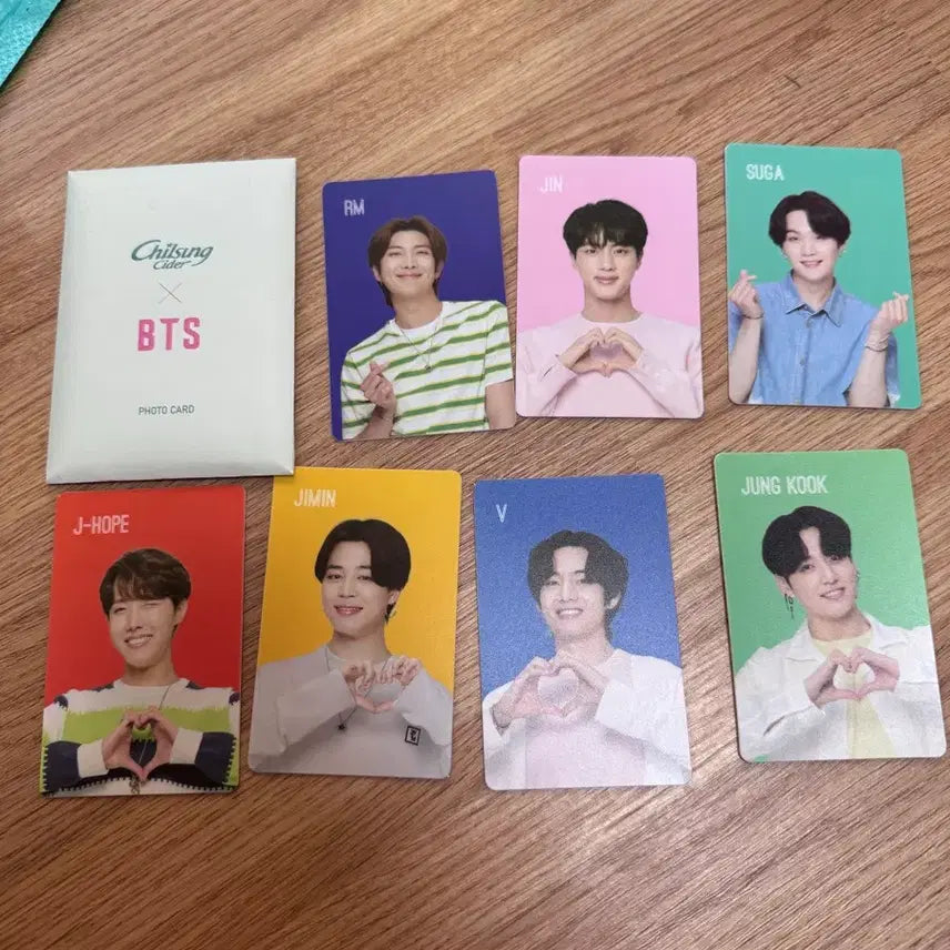 [BUNJANG] BTS Chil-Sung Cider Photocard Set / 방탄소년단 BTS 칠성사이다 포토카드 7종 세트