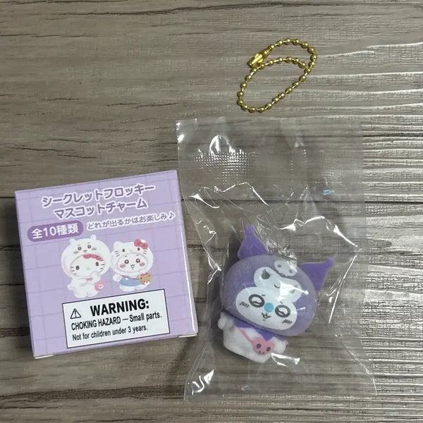 [BUNJANG] Sanrio x Chiikawa Collaboration Fluffy Random Keychain / 산리오 치이카와 콜라보 플로키 랜덤 키링