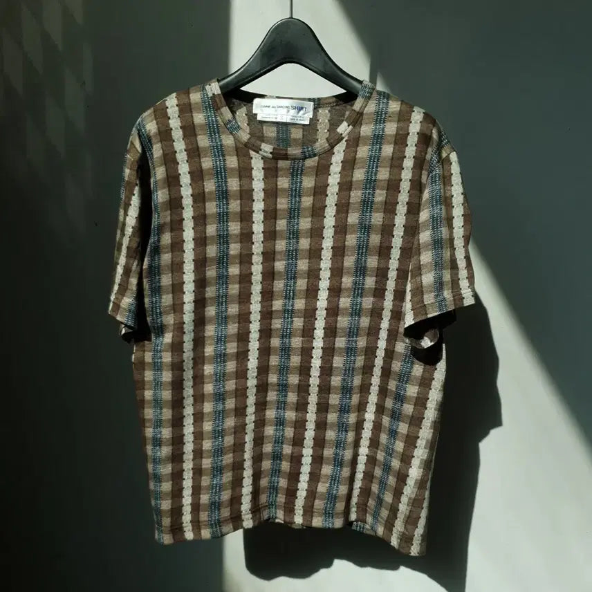 [BUNJANG] Comme Des Garcons 1990s Geometric Print "Trompe-l'oeil" Tee / 90s Comme Des Garcons Print Tee
