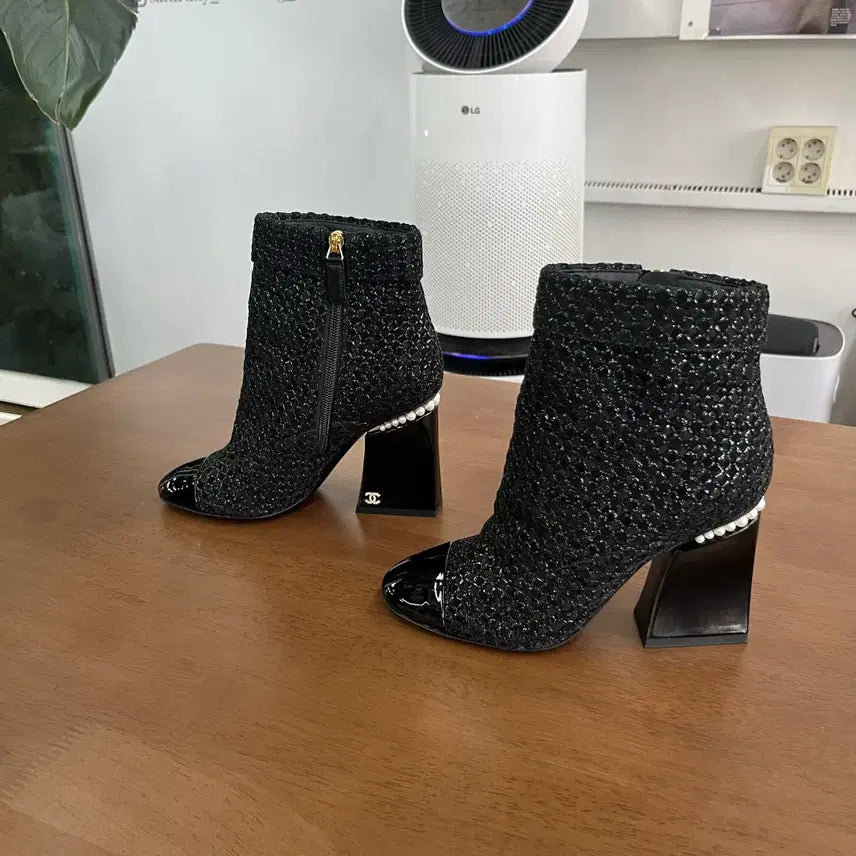 [BUNJANG] Chanel Leather Ankle Boots / 샤넬 앵클 부츠 36.5C