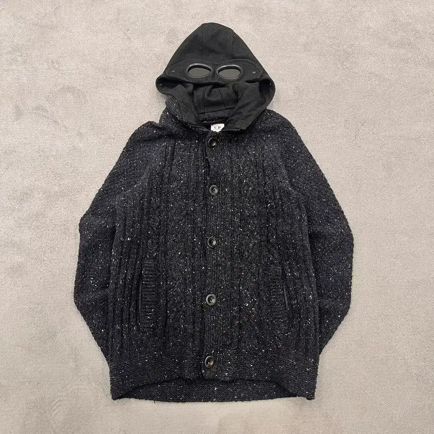 [BUNJANG] CP Company Goggle Wool Knit Hooded Jacket / 95 CP컴퍼니 고글 울 니트 후드 자켓