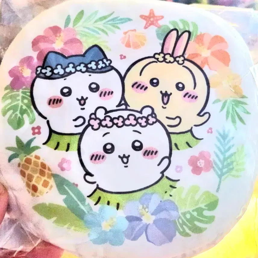 [BUNJANG] Chiikawa Mermaid Island Eco Bag with Storage Pouch / (원가이하판매)치이카와 인어섬 수납파우치포함 에코백