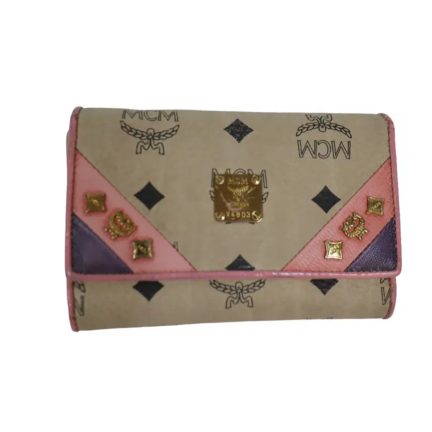 [BUNJANG] MCM Visetos Long Wallet Pink Multicolor / MCM 비세토스 장지갑 핑크 멀티컬러 여성지갑
