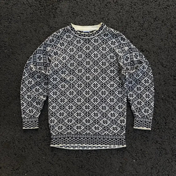 [BUNJANG] DALE of Norway Snowflake Pattern Round Knit / DALE of Norway 눈꽃 패턴 라운드 니트