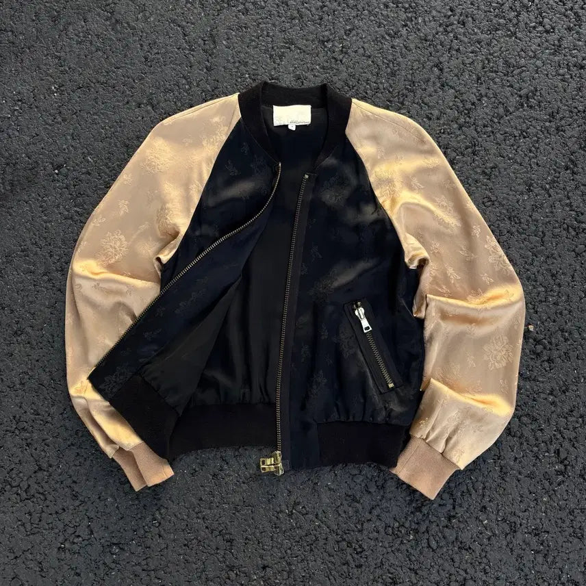 [BUNJANG] 3.1 Phillip Lim Patterned Silk Bomber Jacket / 3.1 Phillip Lim 패턴 포인트 실크 블루종 자켓