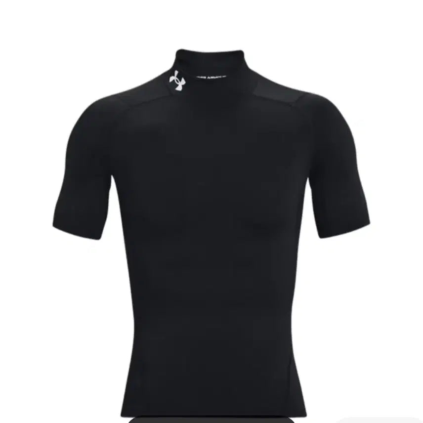 [BUNJANG] Under Armour HeatGear Compression Mock Neck Short Sleeve Black Muscle Fit L / 언더아머 히트기어 컴프레이션 목 숏슬리브 블랙 머슬핏 L