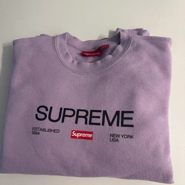[BUNJANG] Supreme Lavender Sweatshirt / 슈프림 맨투맨 라벤더