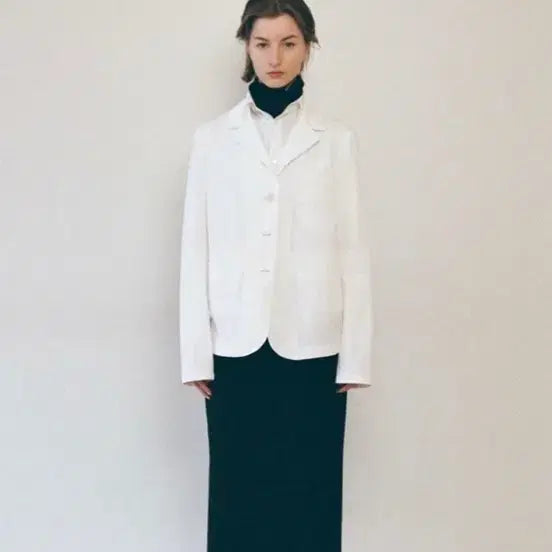 [BUNJANG] LFM 3-Pocket White Cotton Jacket / LFM 3포켓 화이트 코튼 자켓