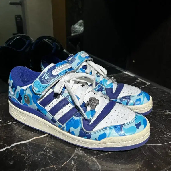 [BUNJANG] BAPE x Adidas Forum 84 Low Blue Camo / [270] 베이프 X 아디다스 포럼84 로우 블루카모