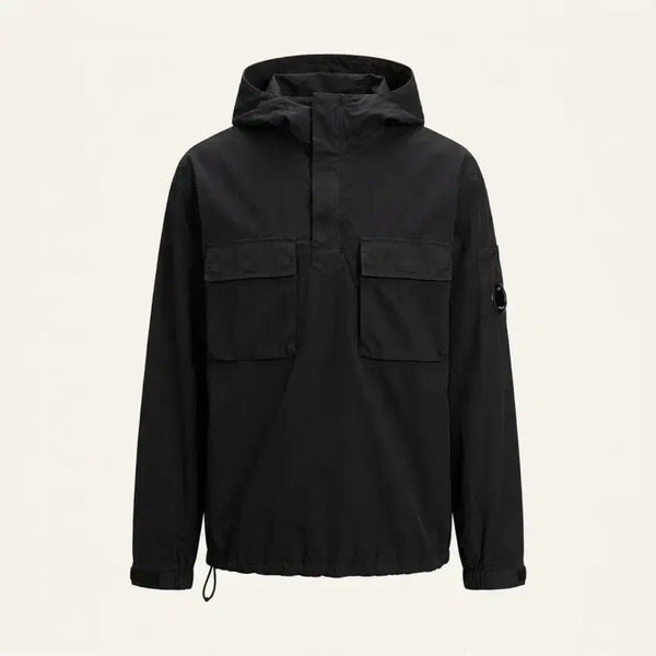 [BUNJANG] CP Company Lens Applique Cotton Hooded Anorak Black (2XL) / CP컴퍼니 렌즈와펜 코튼 후드 아노락 블랙 (2XL)