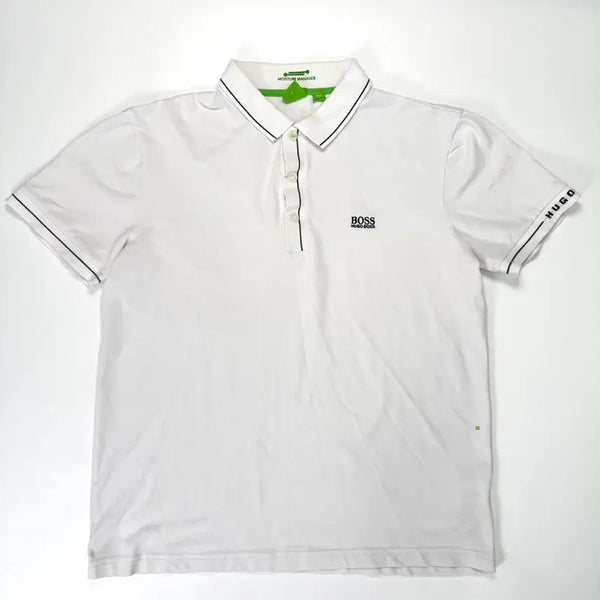[BUNJANG] Hugo Boss Green Label Paule Slim Fit Pique Short Sleeve Polo Shirt / [M] 휴고보스 그린라벨 50277329 소매로고 피케 반팔티 정품