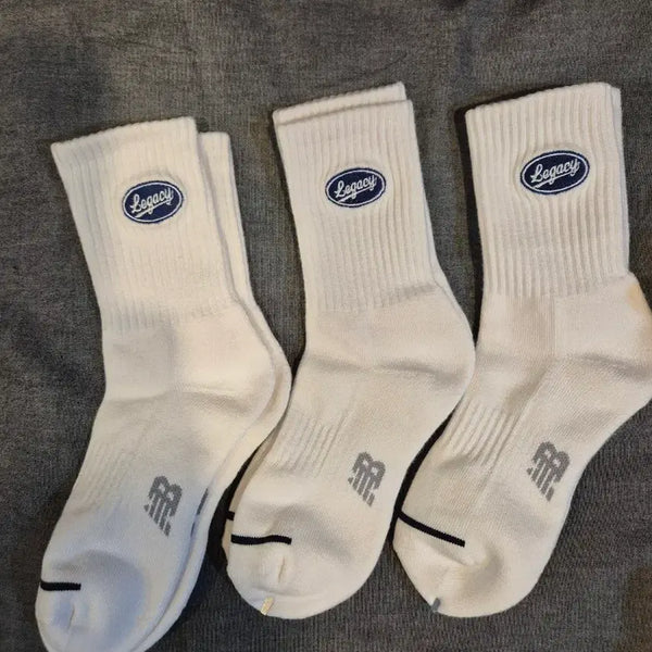 [BUNJANG] New Balance Legacy Sports Socks 3-Pack Set / 뉴발란스 레거시 스포츠 양말 3켤레 세트