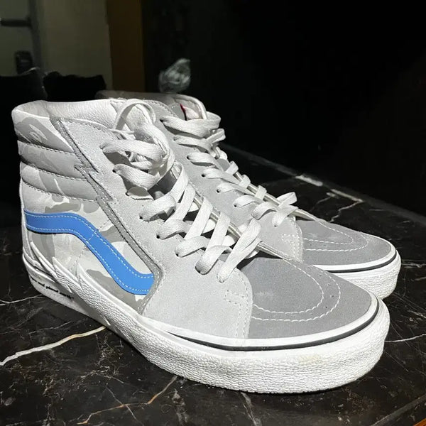 [BUNJANG] AAPE x Vans Vault Sk8-Hi Grey Blue / [270] 에이프(AAPE) X 반스 볼트 스케이트 하이 그레이 블루
