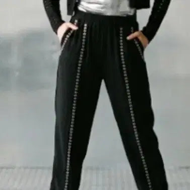 [BUNJANG] IRO Black Viscose Studded Pants / IRO 블랙 팬츠 EGNI 20S