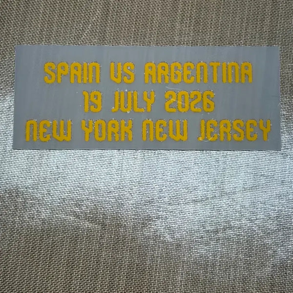 [BUNJANG] 2026 North America World Cup Final Argentina vs. Spain MDT (Spain Version) Souvenir / 2026 북중미 월드컵 파이널 결승전 아르헨티나 vs 스페인 MDT(스페인 용)