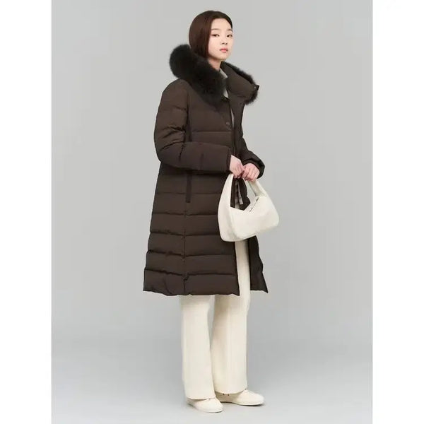 [BUNJANG] Beanpole Ladies Fox Goose Long Padding / 빈폴 레이디스 폭스 구스 롱패딩 90