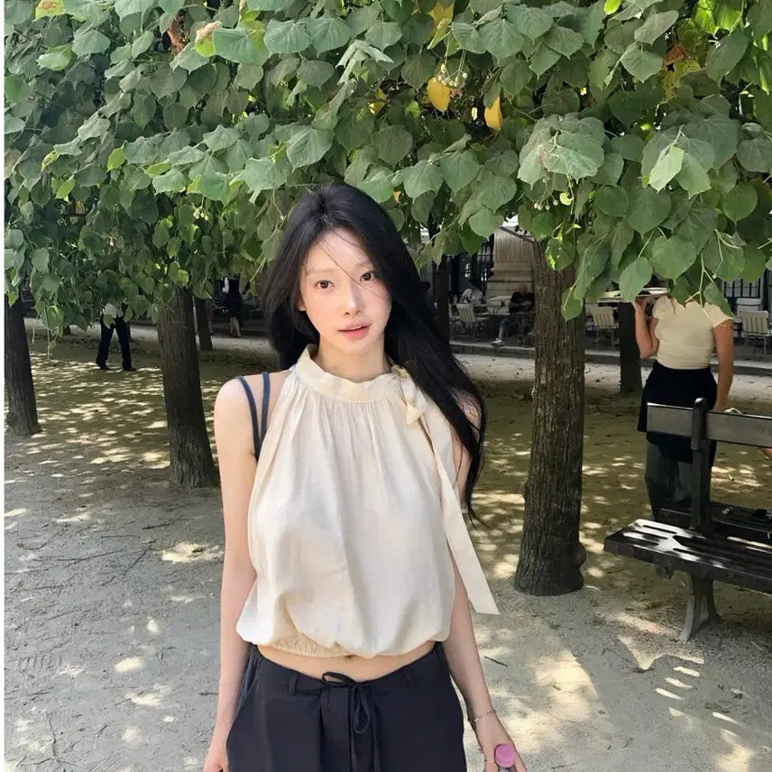 [BUNJANG] The Wish Leeds Halter Blouse / 더위시 리즈 leeds ete 홀터 블라우스