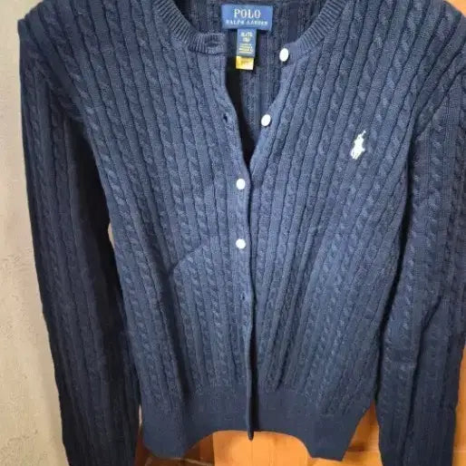 [BUNJANG] Polo Girls Cable Knit Cardigan Navy XL (Women's Size 55) / 폴로 걸즈 가디건 xl사이즈 팝니다 (여성55)
