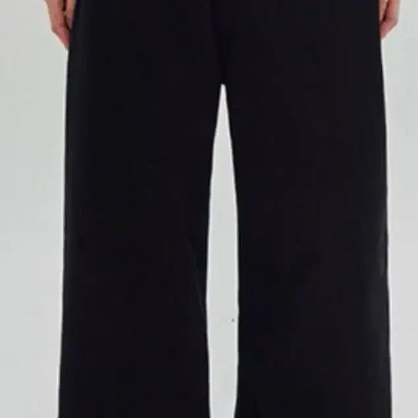 [BUNJANG] Zern Back Cross Button Oversized Wide Cotton Pants Black / 제른 백 크로스 버튼 오버핏 와이드 코튼 팬츠