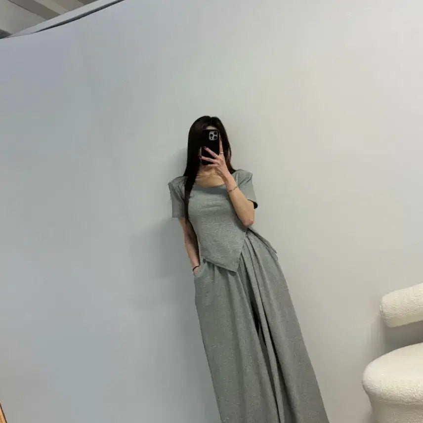 [BUNJANG] Antique J Cheese Wide Pants (Black) / 새상품 엔티크제이 제작 간절기 치즈 와이드 팬츠(블랙)