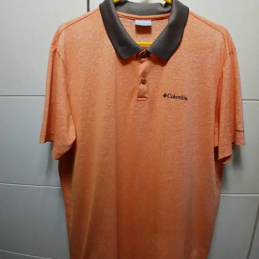 [BUNJANG] Columbia Orange Short-Sleeve Polo Shirt XXL / 컬럼비아 오렌지 반팔 카라티110XXL