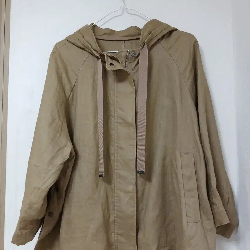 [BUNJANG] Women's Khaki Hooded Jacket Size 100 / 카키색 여성후드 자켓 100